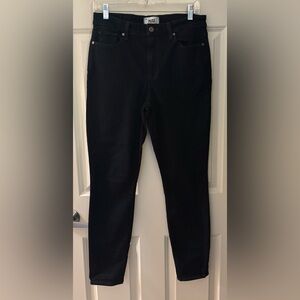 Paige Hoxton High Rise Skinny Jeans, Extra Dark Wash, Size 30